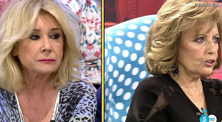 Mila Ximénez y María Teresa Campos se pelean en 'Sálvame' por culpa de Mercedes Milá