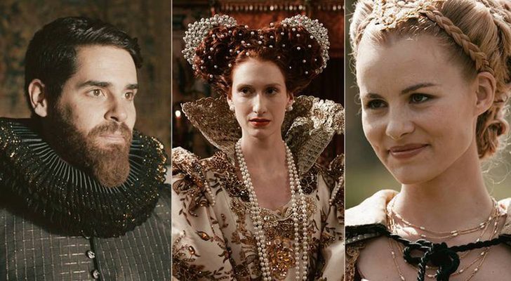 El rey de España y las reinas de Inglaterra y Escocia, protagonistas de la serie de José Luis Moreno