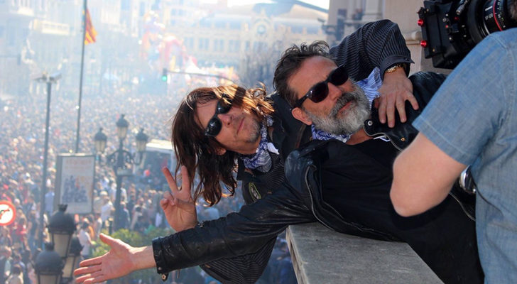 Norman Reedus y Jeffrey Dean Morgan de 'The Walking Dead' en las fallas de Valencia