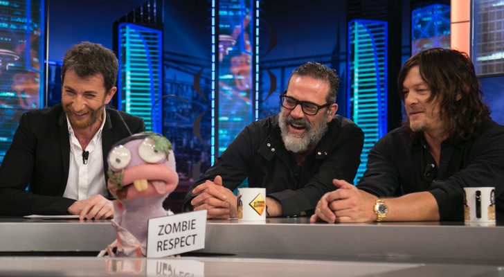 Pablo Motos, Jeffrey Dean Morgan y Norman Reedus en 'El Hormiguero'