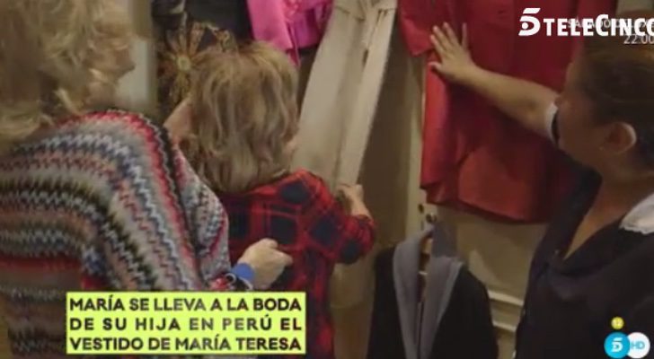 María elige un vestido de la presentadora para acudir ala boda de su hija