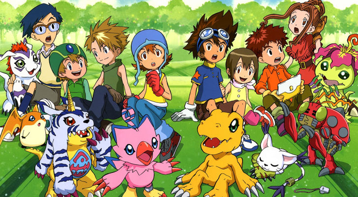 Los niños elegidos con sus Digimon