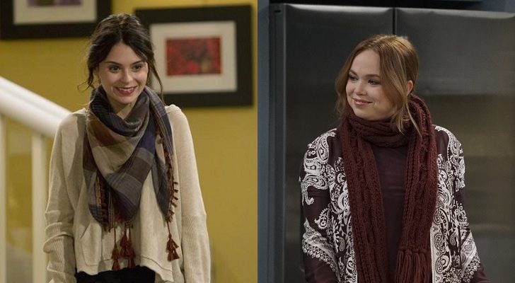 A la izquierda, Alexandra Krosney, a la derecha Amanda Fuller en 'Last man standing'