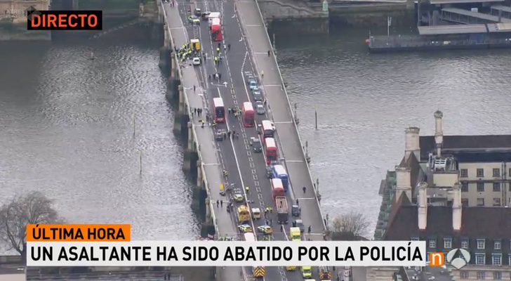 Cobertura de 'Antena 3 Noticias' con motivo del ataque