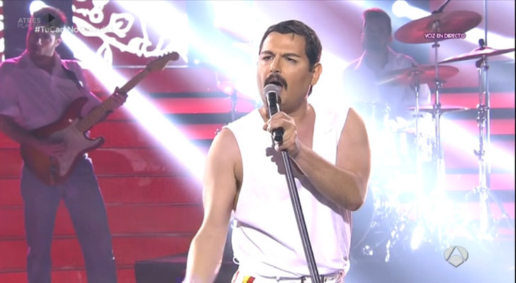 Tolo Sanders como Freddie Mercury en 'Tu cara no me suena todavía'