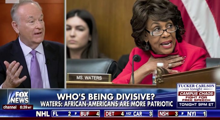 Bill O&#39;Reilly refiriéndose a la congresista Maxine Waters