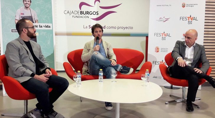 Nino Redruello, Jaime Guerra y Rafa Herrera en la rueda de prensa de 'Cómete la vida'