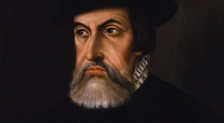 Retrato del conquistador español Hernán Cortés