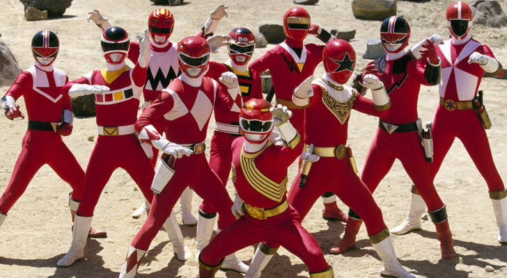 Los Red Rangers reunidos en el episodio 