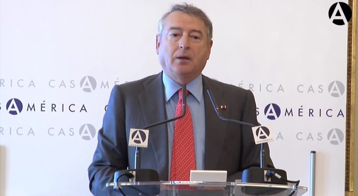 José Antonio Sánchez, presidente de RTVE, durante su discurso