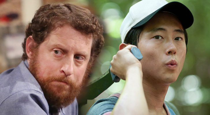 Scott Gimple y Steven Yeun de 'The Walking Dead'