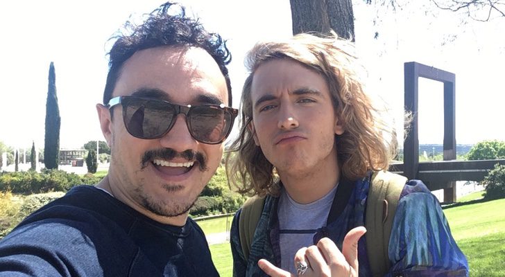 César Vallejo y Manel Navarro grabando la postal para Eurovisión 2017