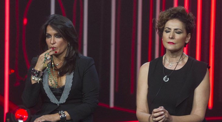 Irma Soriano y Aída Nízar en la sala de expulsión de 'GH VIP 5'