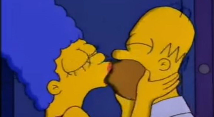 El beso de Marge y Homer en 'Los Simpson'