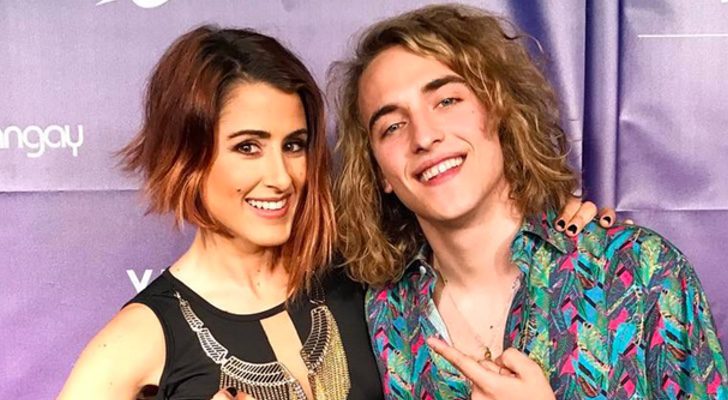 Barei y Manel Navarro en la prefiesta de Eurovisión organizada en Madrid