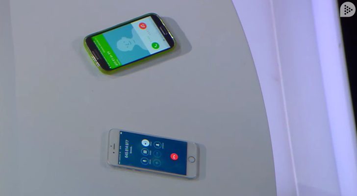 El supuesto número de teléfono de Jorge Javier Vázquez, en la pantalla del movil verde