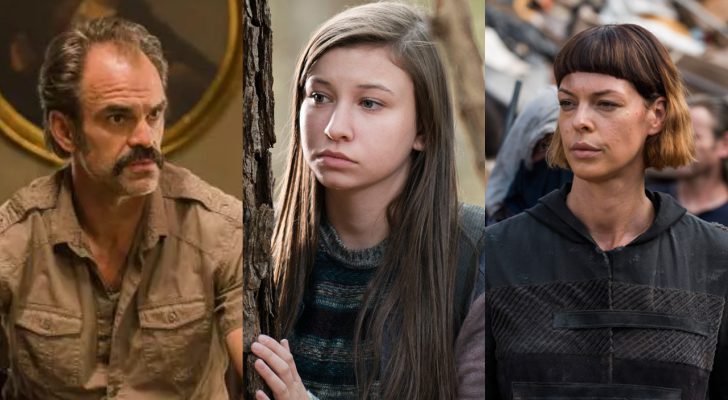 Steven Ogg, Katelyn Nacon y Pollyanna McIntosh como Simon, Enid y Jadis