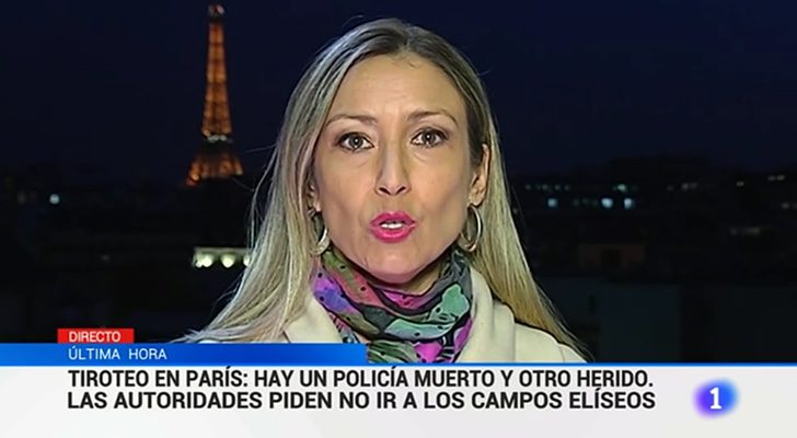 La corresponsal de TVE en París, Marisa Rodríguez Palop