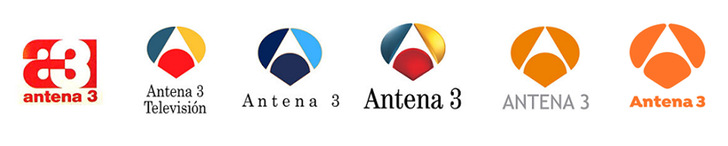 Evolución del logotipo de Antena 3