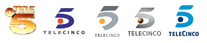 Evolución del logo de Telecinco