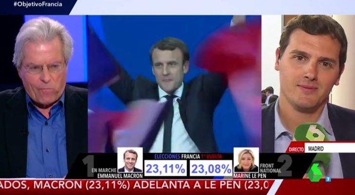 Javier Nart (izquierda) y Albert Rivera en &#39;El Objetivo&#39;