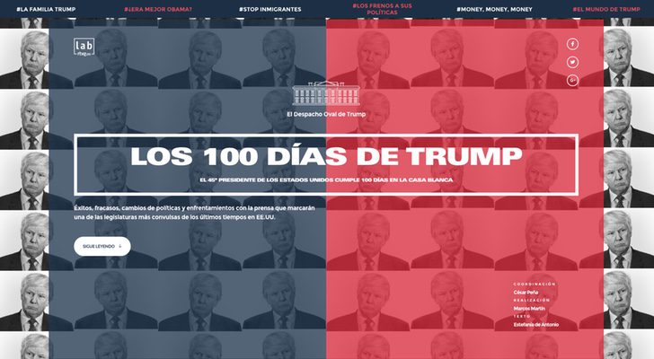 Portada del especial sobre los 100 primeros días del Gobierno Trump