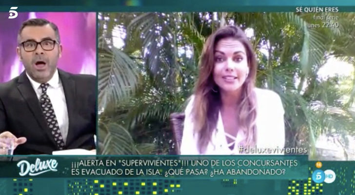Lara Álvarez durante su conexión con 'Sábado Deluxe'