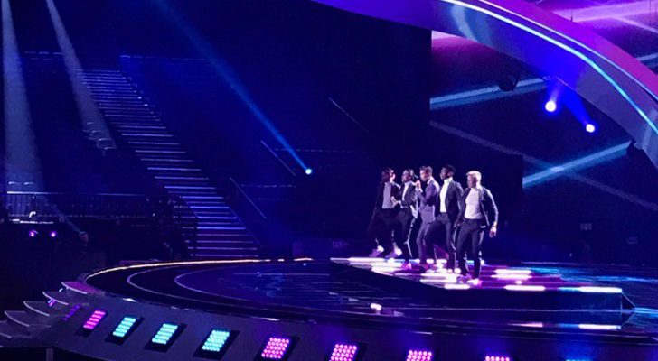 Robin Bengsston en su primer ensayo en Eurovision 2017