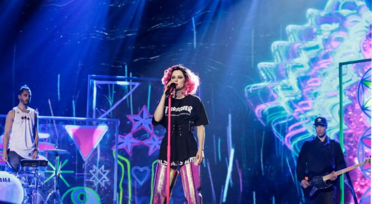 Triana Park en su primer ensayo en el escenario de Eurovisión 2017