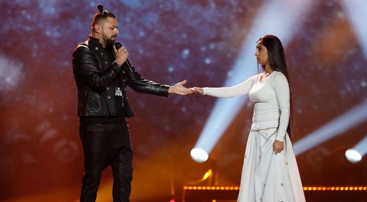 Joci Pápai en su primer ensayo en Eurovisión 2017