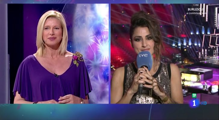 Anne Igartiburu entrevista a Barei tras su actuación en el Festival de Eurovisión 2016