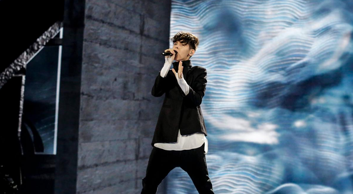 Kristian Kostov en su primer ensayo en Kiev