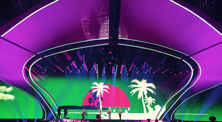 Manel Navarro en su primer ensayo de Eurovisión 2017