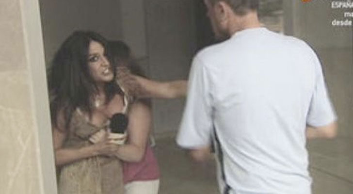 Aída como reportera de 'Sálvese quién pueda'