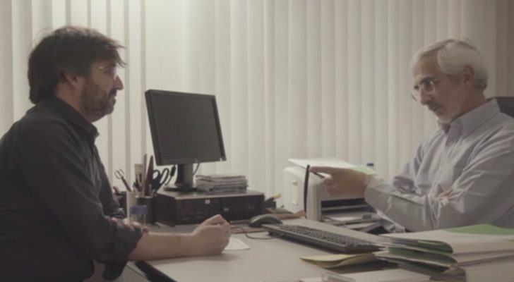 Jordi Évole con el responsable de Escal UGS, Recadero del Potro