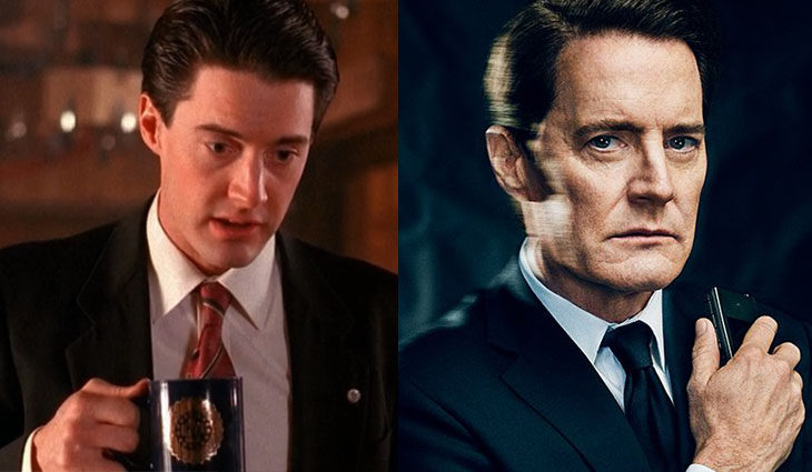 Kyle MacLachlan en la primera temporada de 'Twin Peaks' y en la promoción de 2017 de EW