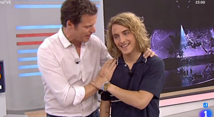 El catalán en su visita al magacín de TVE