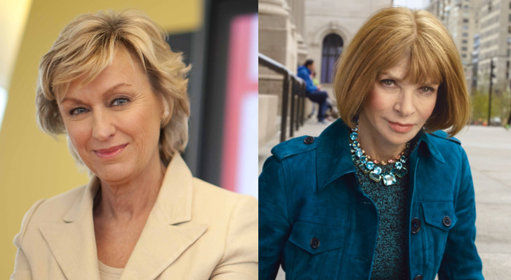 De izquierda a derecha, Tina Brown y Anna Wintour