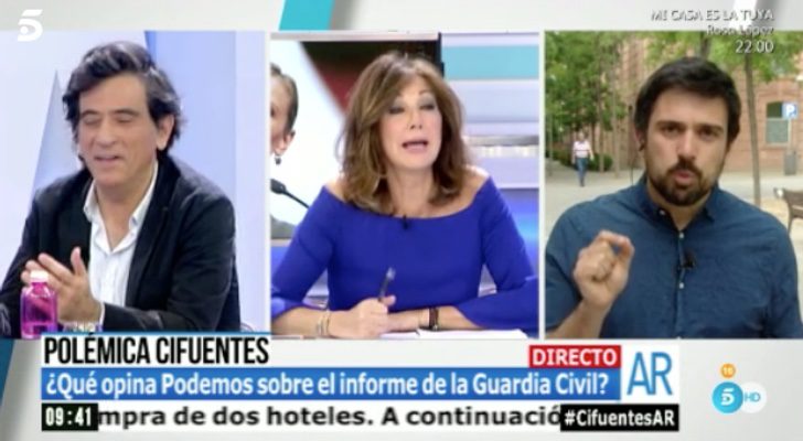 Arcadi Espada, Ana Rosa y Ramón Espinar, en 'El Programa de Ana Rosa'