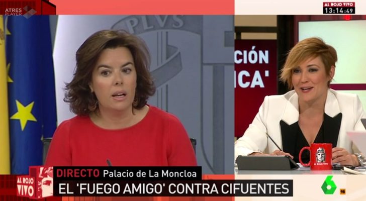 Cristina Pardo comenta la rueda de prensa de Soraya Sáenz de Santamaría en 'Al rojo vivo'