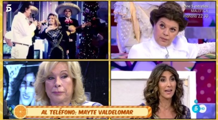Conexión telefónica con Mayte en 'Sálvame'