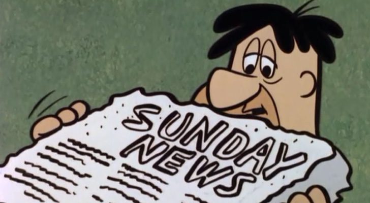 Pedro Picapiedra y el Sunday News, ¿el periódico más longevo de la historia?