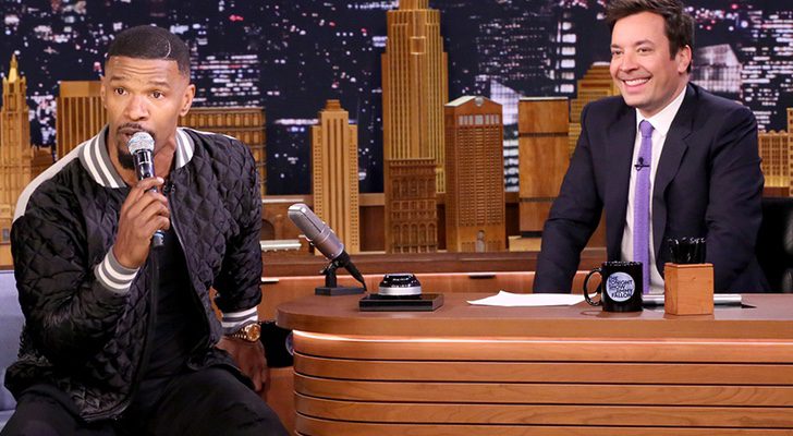 Jimmy Fallon y Jamie Foxx en 'The Tonight Show'