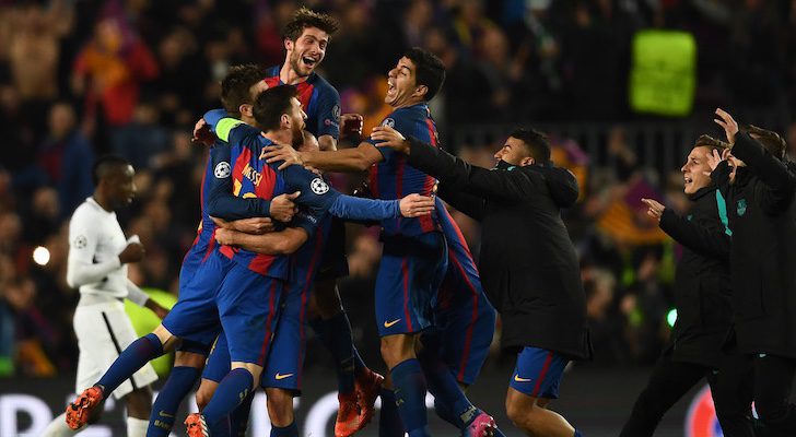 El F.C. Barcelona de celebración