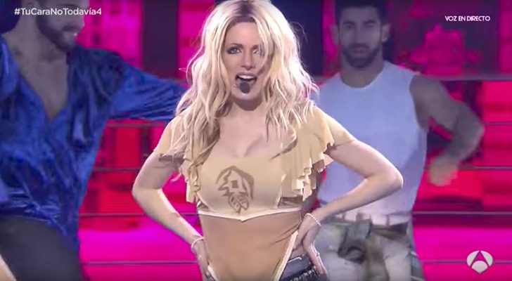 Patricia Aguilar interpretando a Britney Spears en 'Tu cara no me suena todavía'
