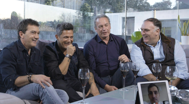 Alejandro Sanz, Casillas, José Andrés y Antonio Banderas