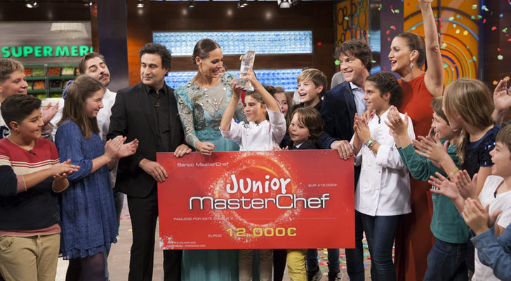 Paula al proclamarse vencedora de 'MasterChef Junior 4'
