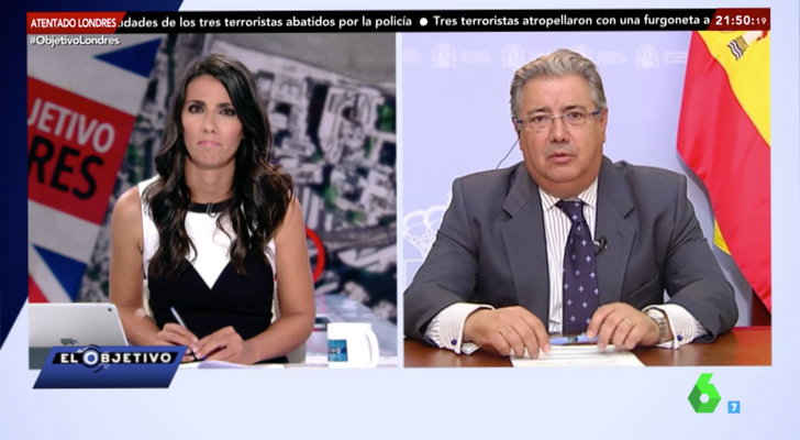 Ana Pastor y el Ministro de Interior en 'El objetivo'