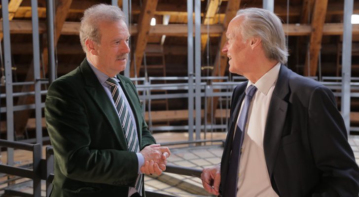 Manuel Campo Vidal entrevista a Josep Piqué en la cúpula del Congreso