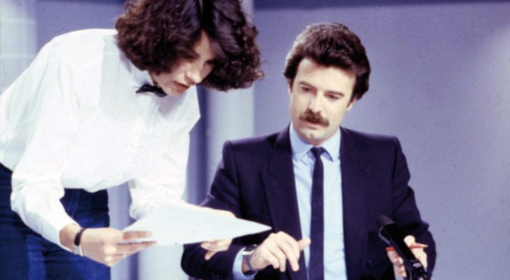 Manuel Campo Vidal y Concha García Campoy en el 'Telediario' de La 1